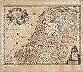 mapa Nizozemska z roku 1658