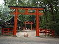 Due portali torii al santuario di Kawai-jinja