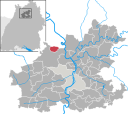 Läget för Siegelsbach i Landkreis Heilbronn
