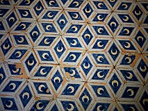 Rhombille tiling pattern on the floor of Siena Cathedral