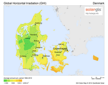 Solar radiation map of Denmark SolarGIS-Solar-map-Denmark-en.png