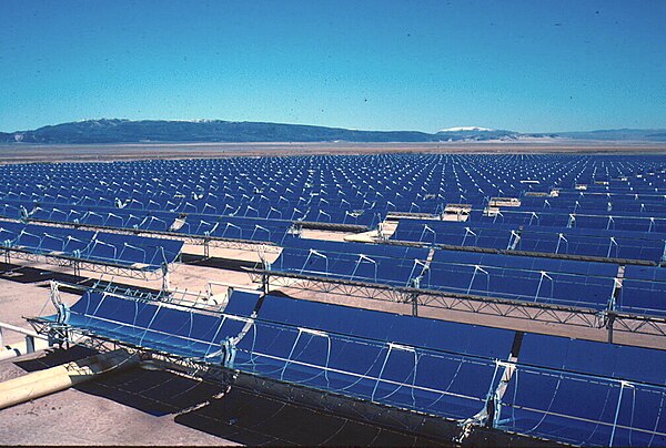 Part of the 354 MW SEGS solar complex in northern San Bernardino County, California