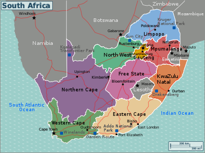 South Africa-Regions map.svg