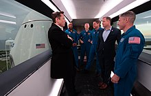 Musk talking to astronauts and NASA Administrator