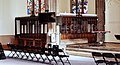 The chancel with three steps up