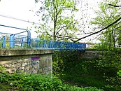 Dawny most kolejowy nad Dłubnią a obecnie kładka dla pieszych.