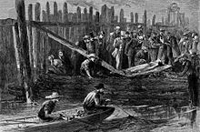 Illustration of the recovery of bodies after the Westfield disaster. Staten Island Ferry-Boat Disaster -- Recovery of Dead Bodies.jpg