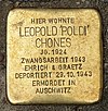Stolperstein Kollwitzstr 74 (Prenz) Leopold Chones.jpg
