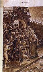 Thumbnail for File:Stradano, città di dite (VIII, 82-119), 1587, MP 75, c. 30r, 02.JPG