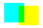 Thumbnail for File:Subtractive color mixing cyan and yellow.svg