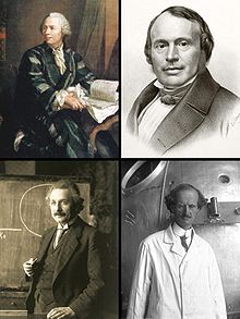 Some Swiss scientists who played a key role in their discipline (clockwise):
Leonhard Euler (mathematics)
Louis Agassiz (glaciology)
Auguste Piccard (aeronautics)
Albert Einstein (physics) Swiss scientists.jpg