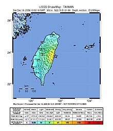 Intensity Map Taiwan quake intensity 19 Dec 2009.jpg