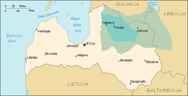Location of senlatviešu valsts