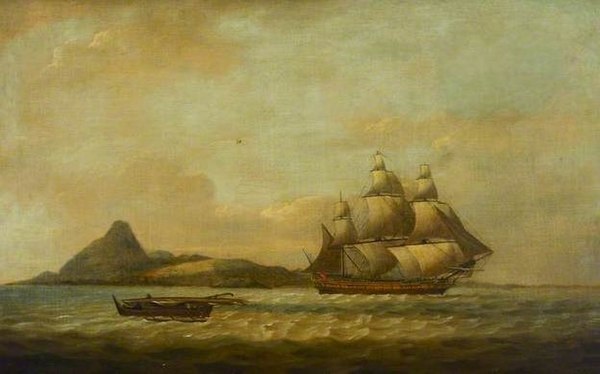 The East Indiaman Hindostan, by Thomas Luny, National Maritime Museum