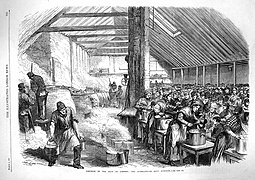 Soupe populaire de Spitalfields en 1867.