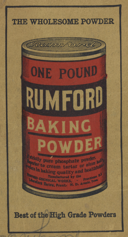The Rumford Cook Book, 1910, back cover