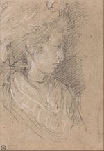 Estudio de una mujer, Thomas Gainsborough.