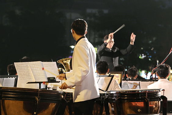 Timpani playing, Chiayi City, Taiwan.