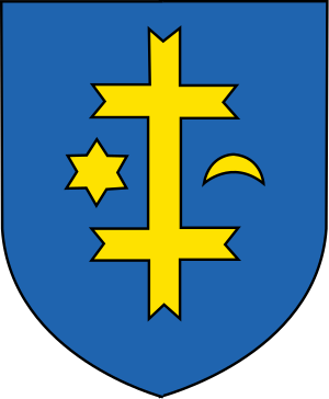 Coat of arms of w:Topolcany, Slovakia