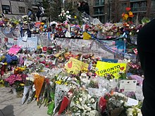 #Torontostrong memorial in Olive Square, North York, April 27, 2018 Torontostrong memorial Olive Square.jpg