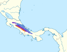 Touit costaricensis map.svg