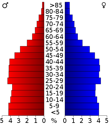 USA Harris County, Texas age pyramid.svg