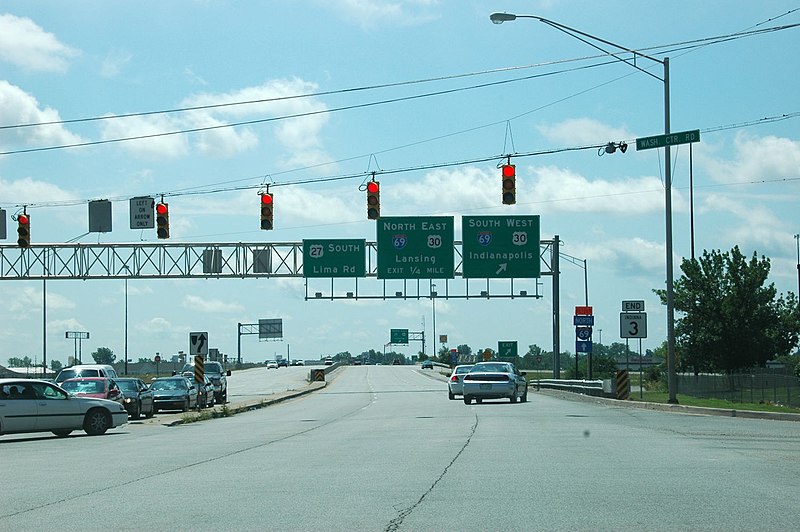 File:US 27 northern terminus, looking south, Fort Wayne, Indiana.jpg