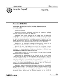 United Nations Security Council Resolutions on Somalia Piracy United Nations Security Council Resolution 2015.pdf