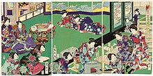 Utagawa Kuniteru II - Silkworm Cultivation for Genji and Murasaki.jpg