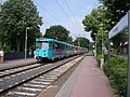 Deutsch: Ptb-Wagen 713 auf Linie U6 in der Station Fischstein English: Ptb 713 light rail car at Fischstein station, Line U6