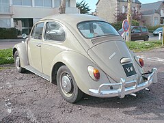 Volkswagen 1300 (années 1960), la Coccinelle, vue arrière.