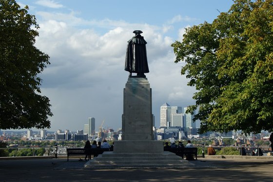 The statue of General Wolfe at Greenwich Park