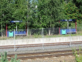 Vikingskipet Station railway station in Hamar Municipality, Norway