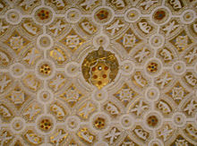 Detail of the ceiling in the Leo X saloon Villa di Poggio a Caiano, sala di Leone X, soffitto.JPG