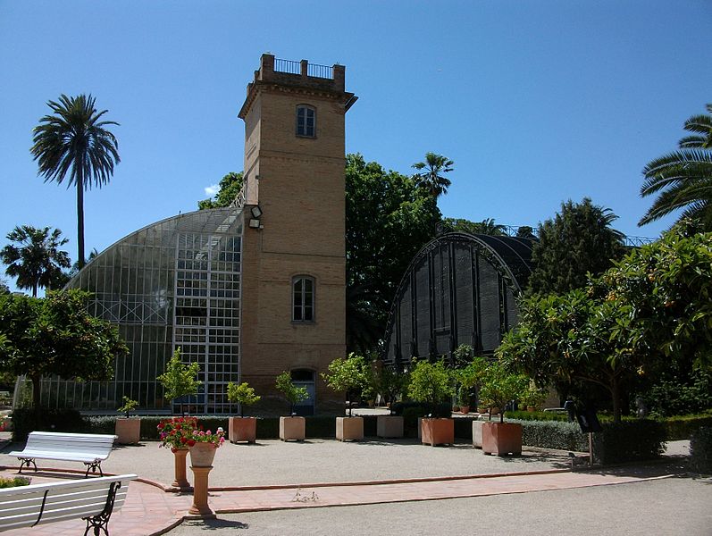 File:Vista cap a l'hivernacle tropical i l'umbracle, Jardí Botànic de València.JPG