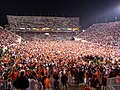 Students rush the field after Virginia Tech's 2003 upset of Miami