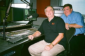Station manager John Morris (right) with Jim Howes, Sacred Classics producer WBVM-FM (Tampa) studios2.jpg