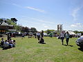 The Walk the Wight 2012 checkpoint at Carisbrooke Castle, Carisbrooke, Isle of Wight.