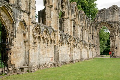 St Mary's Abbey, was founded in 1155 and destroyed during the Dissolution, c. 1539