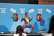 Deutsch: Gewichtheben bei den Olympischen Jugendspielen 2018; Tag 2, 10. Oktober 2018; Jungen 62 kg English: Weightlifting at the 2018 Summer Youth Olympics at 8 October 2018 – Boys' 62 kg