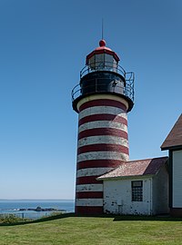 West Quoddy Head Lighthouse, Lubec, Maine, US