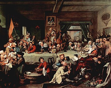 Изборна забава са натписом против грегоријанског календара „Дај нам наших једанаест дана“, 1755.