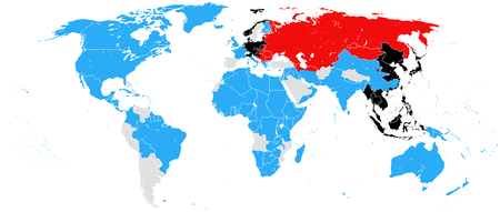 The Allies (blue and red) and the Axis Powers (black) in December 1944 Ww2 allied axis 1944 dec.png