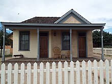 The Wyatt Earp House and Gallery, on the corner of Fremont and 1st Streets; an art museum, not a house once owned by Wyatt and Mattie Earp Wyatt Earp House and Gallery House-2-1879.jpg