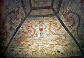 Heavens, East ceiling, King of the East, (东王公 Dōng Wánggōng). He is a Taoist god, also known as the Eastern parent, he sits opposite of the Queen Mother of the West.