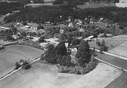 Luftfoto over Tuna og Ytterenhörna kirke, 1963.