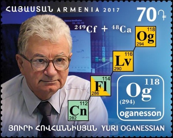 Element 118 was named after Yuri Oganessian, a pioneer in the discovery of synthetic elements, with the name oganesson (Og). Oganessian and the decay 