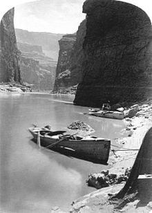 'Noon Day Rest in Marble Canyon' from the second Powell Expedition 1872.jpg