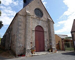 Église Saint-Loup entrée mairie La Bourdinière-Saint-Loup Eure-et-Loir France.jpg