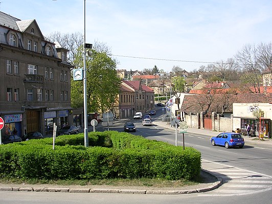 Het centrale plein van Řeporyje.